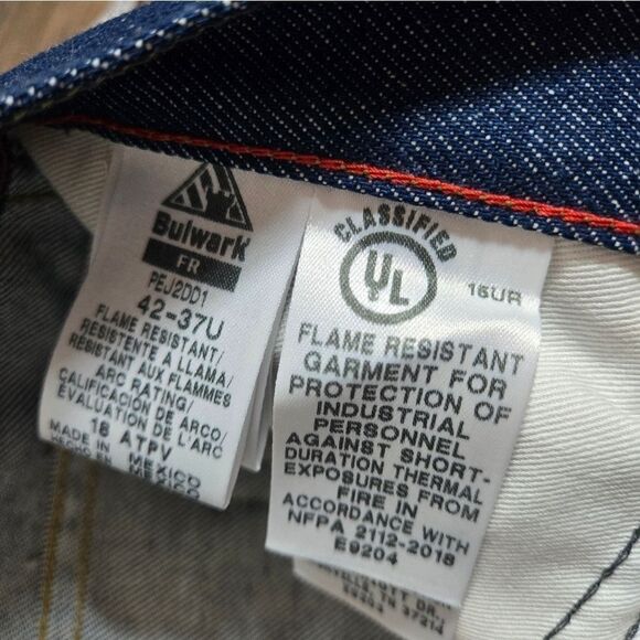 Nwt Bulwark FR Flame Resistant jeans pants men's 42 short hemmed 28.5" relaxed - Picture 8 of 13